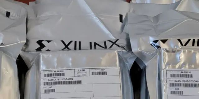 Authentic Xilinx on factory antistatic bag — real inventory we sold